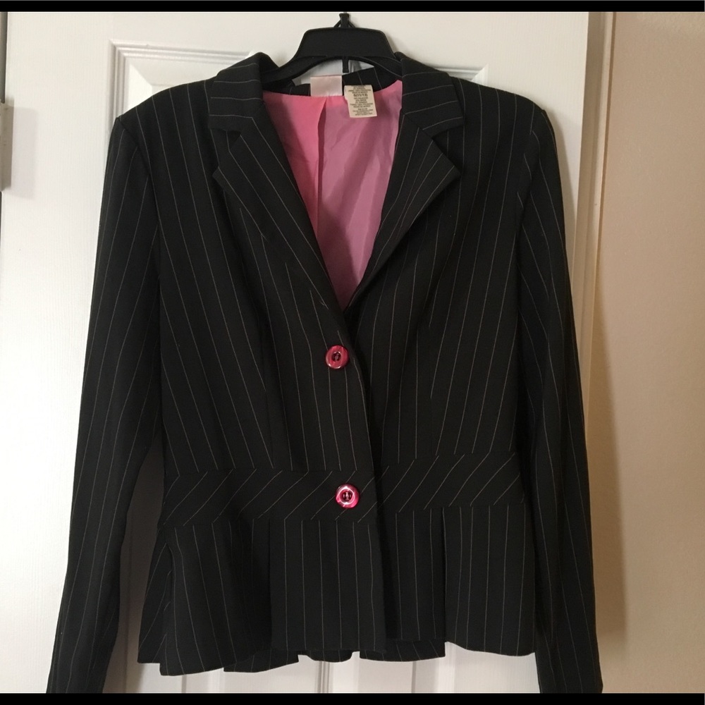 No Boundaries Black Striped Blazer Size 11/13